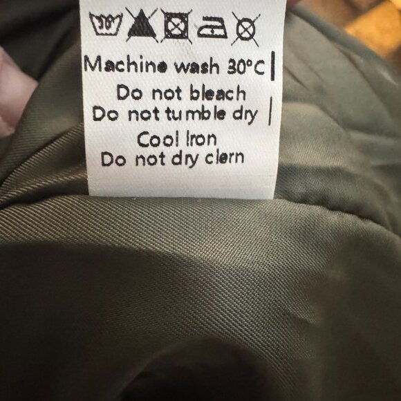 Quilted Bomber Jacket Olive Green Size XL - Picture 5 of 8